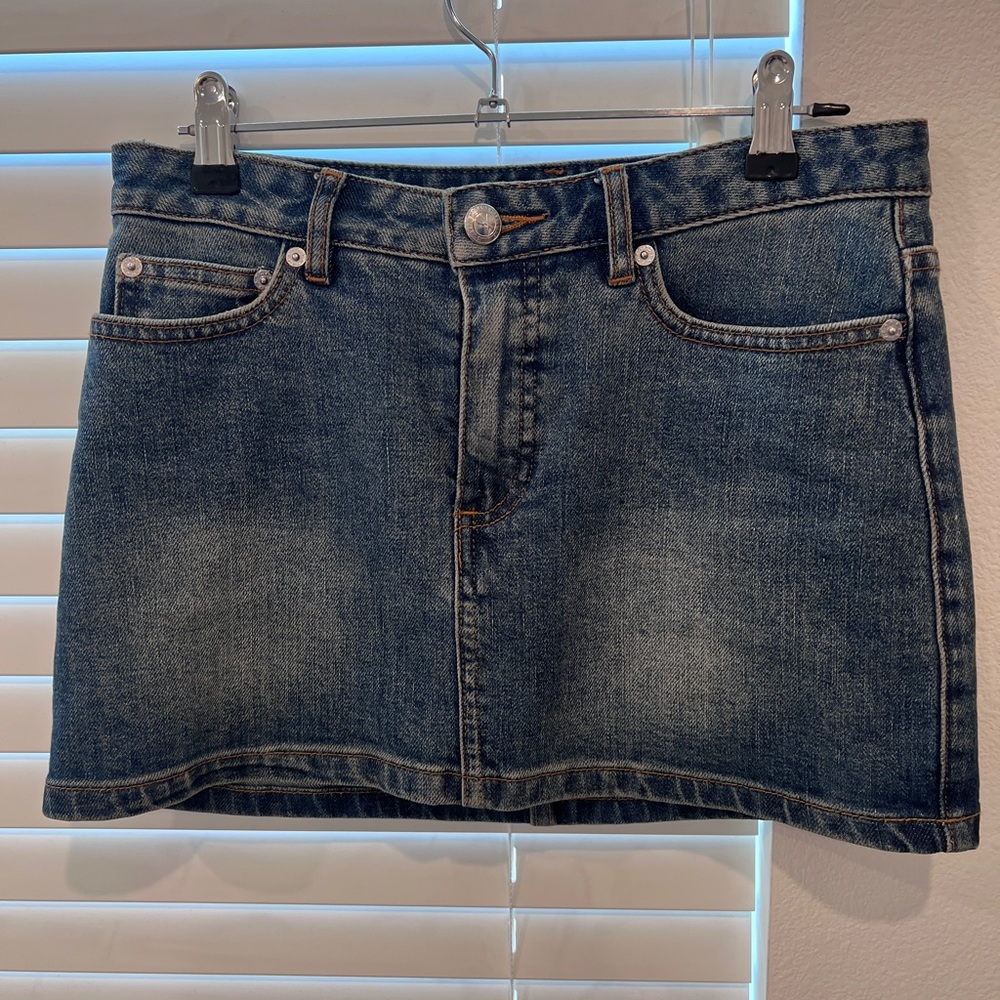 A.P.C. Blue Denim Mini Skirt Size 34